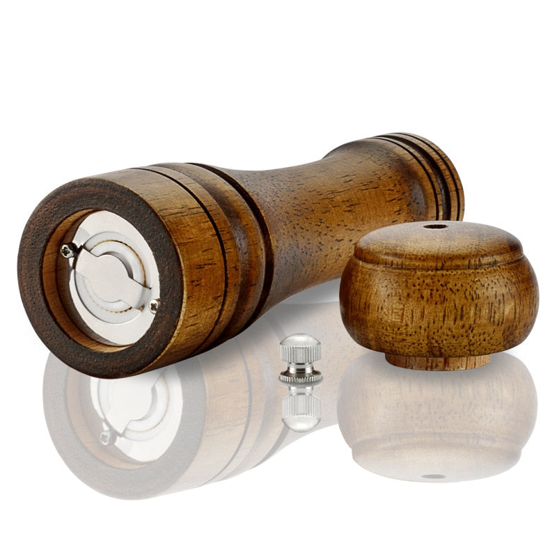 Manual Salt Pepper Grinder Oak Wood Pepper Mill Spice Salt Grinder Mill Tools (Exclusive)