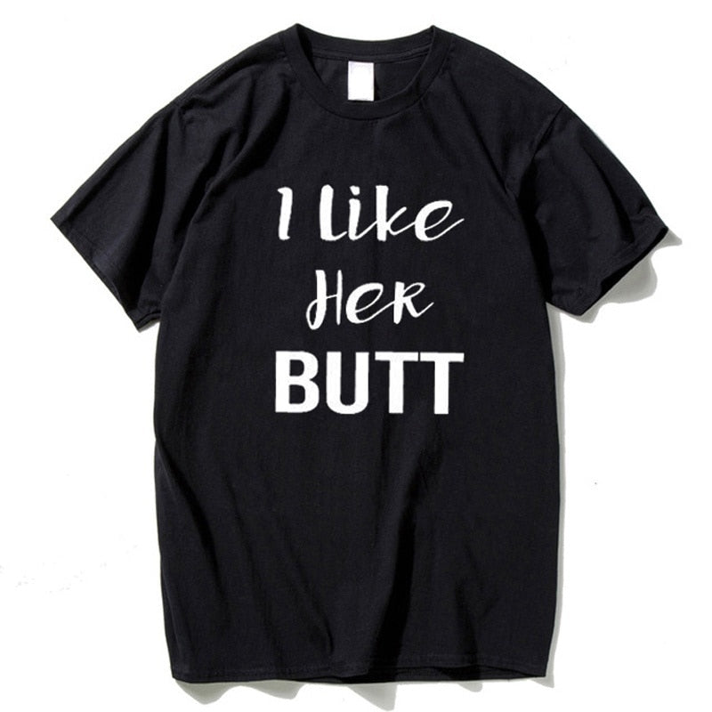 Couples Shirts I Like His Beard - I Like Her Butt T Shirts Matching shirt Anniversary Gift unisex aesthetic tees slogan goth top