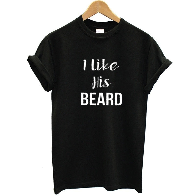 Couples Shirts I Like His Beard - I Like Her Butt T Shirts Matching shirt Anniversary Gift unisex aesthetic tees slogan goth top