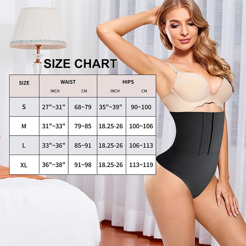 Women Waist Cincher Girdle Tummy Control Thong Panties Slimmer High Waist Body Shaper Butt Lifter Shapewear Underwear
