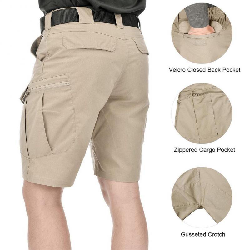 Men Classic Tactical Shorts Upgraded Waterproof Quick Dry Multi-pocket Short Pants Outdoor Hunting Fishing Military Cargo Shorts