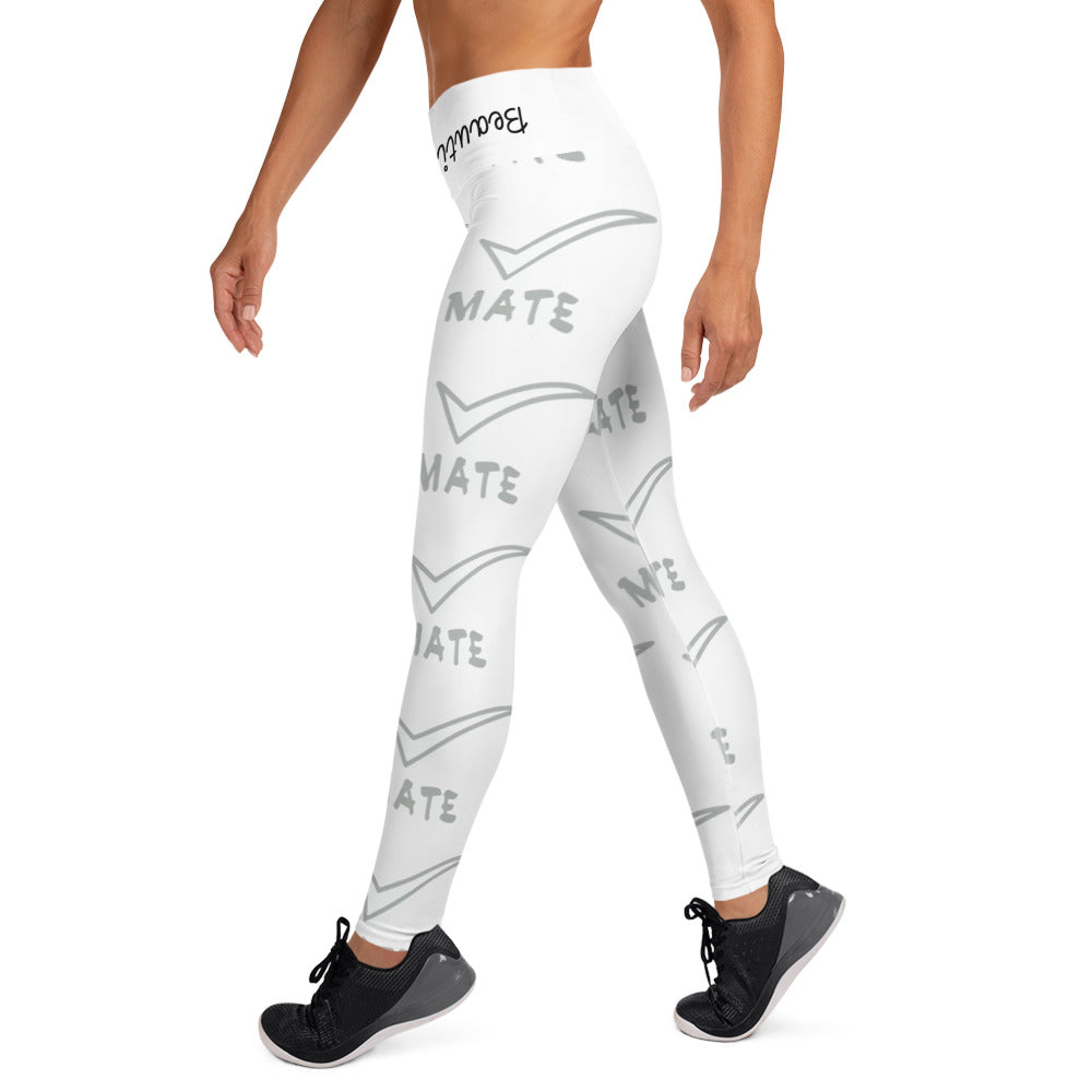 Yoga Leggings white (Checkmate Collection)