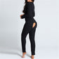 Sexy Women Pajamas Onesies Button-down Front Functional Buttoned Flap Adults Pyjama V-neck Long Sleeve Jumpsuit Female Sleepwear