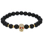 2022 Fashion Micro CZ King crown charm bracelet handmade stretch men&#39;s 8mm Copper beads women bracelet bangle jewelry (Exclusive)