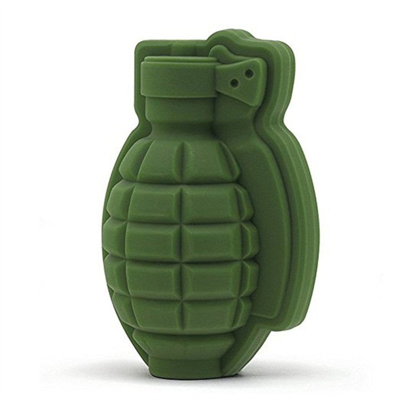 3D Grenade Shape Ice Cube Mold Ice Cream Maker Party Bar Drinks Silicone Trays Molds Kitchen Bar Tool (Exclusive)