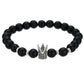 2022 Fashion Micro CZ King crown charm bracelet handmade stretch men&#39;s 8mm Copper beads women bracelet bangle jewelry (Exclusive)