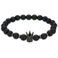 2022 Fashion Micro CZ King crown charm bracelet handmade stretch men&#39;s 8mm Copper beads women bracelet bangle jewelry (Exclusive)
