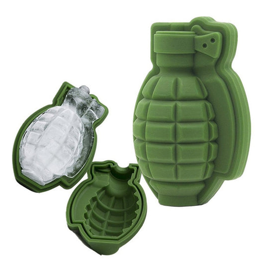 3D Grenade Shape Ice Cube Mold Ice Cream Maker Party Bar Drinks Silicone Trays Molds Kitchen Bar Tool (Exclusive)
