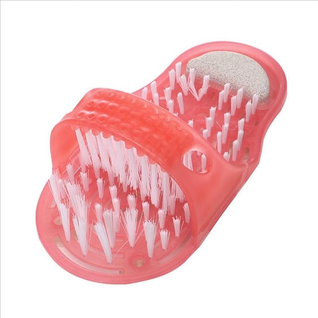 Plastic Bath Shoe Massager Slippers for Feet Pumice Stone Foot Scrubber Shower Brush Foot Bathroom Products Foot Care Cleaning (Exclusive)