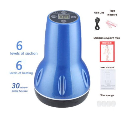 Electric Vacuum Cupping Massage Anti Cellulite Magnet Therapy Wireless Guasha Scraping Fat Burner Slimming Body Scraping Cupping