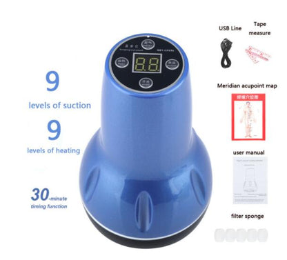 Electric Vacuum Cupping Massage Anti Cellulite Magnet Therapy Wireless Guasha Scraping Fat Burner Slimming Body Scraping Cupping
