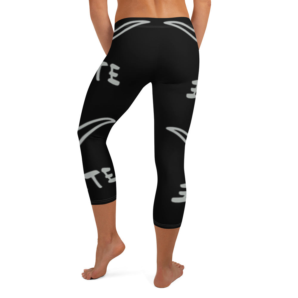 Capri Leggings Black (Checkmate Collection)