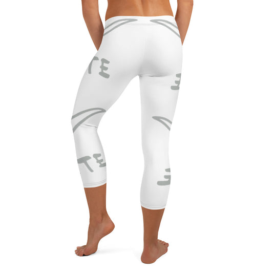 Capri Leggings White (Checkmate Collection)