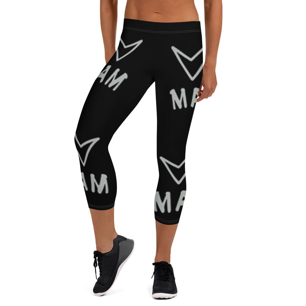 Capri Leggings Black (Checkmate Collection)