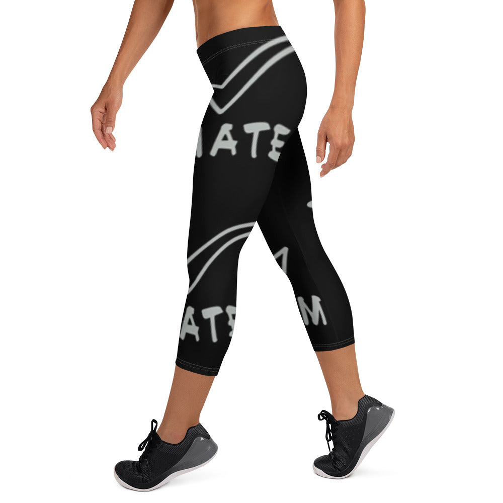 Capri Leggings Black (Checkmate Collection)