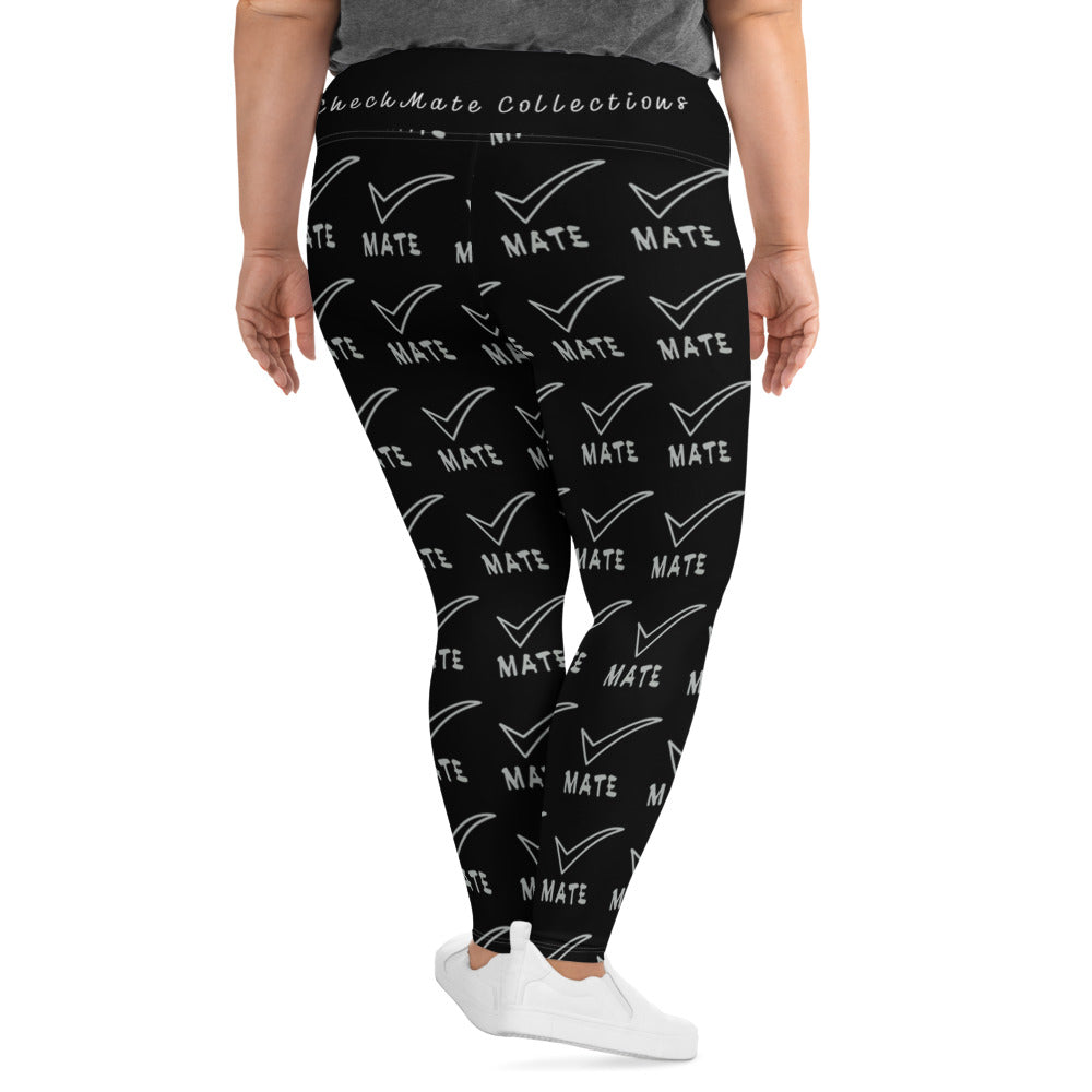 All-Over Print Plus Size Leggings (Checkmate collection)