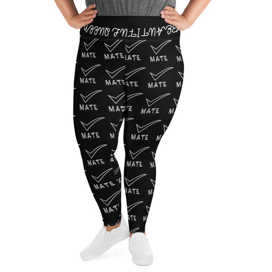 All-Over Print Plus Size Leggings (Checkmate collection)