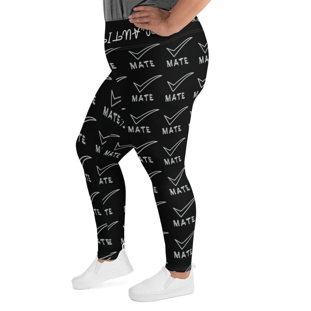 All-Over Print Plus Size Leggings (Checkmate collection)