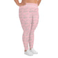 All-Over Print Plus Size Leggings Checkmate Collection Pink