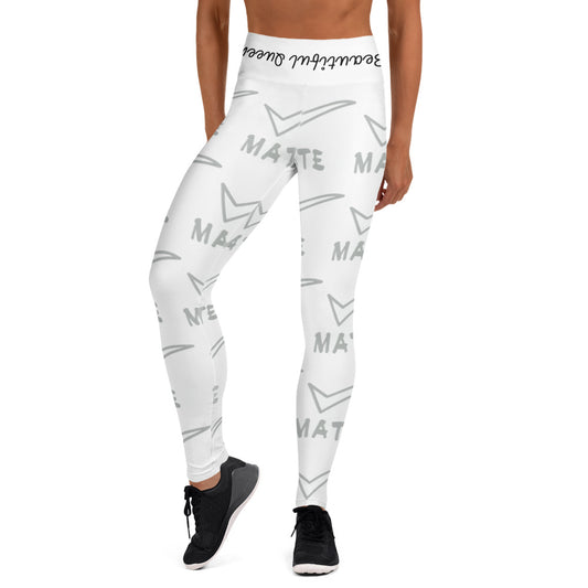 Yoga Leggings white (Checkmate Collection)