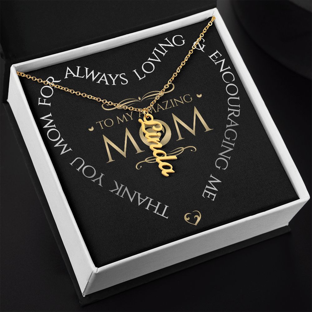 Vertical personalized name necklace